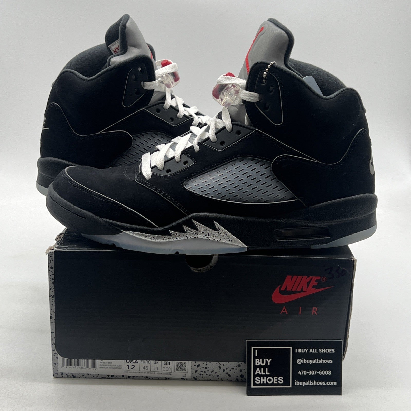 Size 12 - Air Jordan 5 Retro OG Black Metallic Reimagined (HF3075-001)