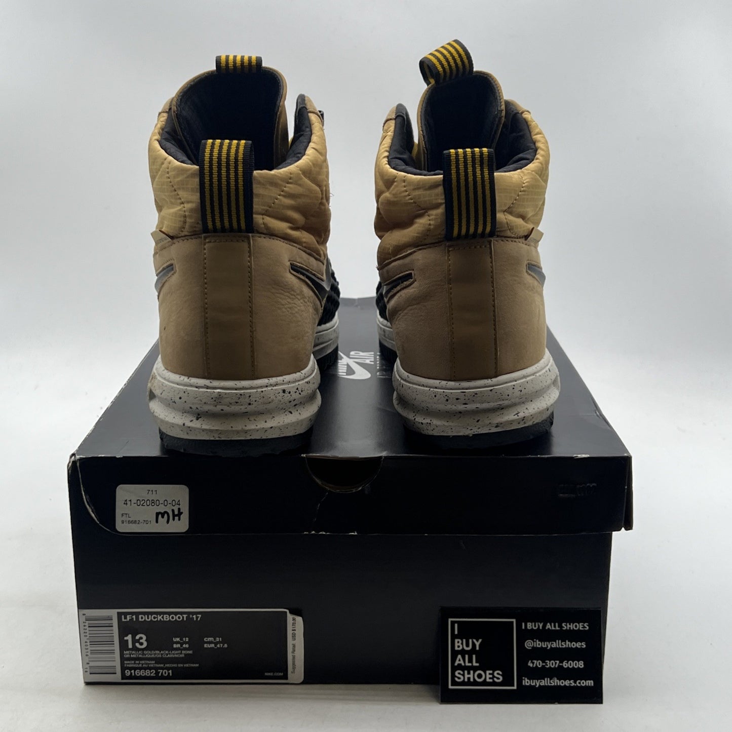 Size 13 - Nike Lunar Force 1 Duckboot Metallic Gold (916682-701)