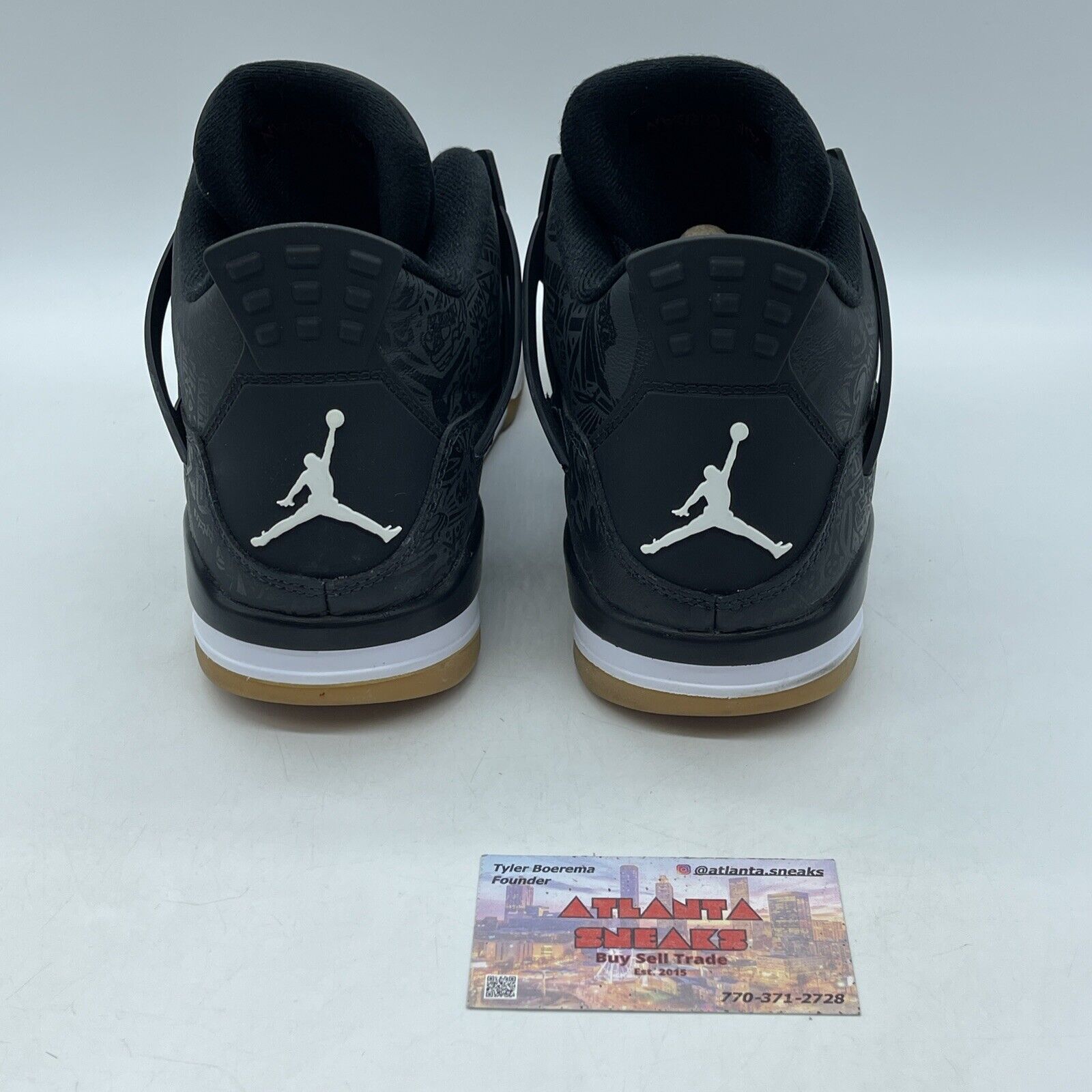 Size 10 - Jordan 4 Retro Laser 30th Anniversary White Black Leather (CI1184-001)