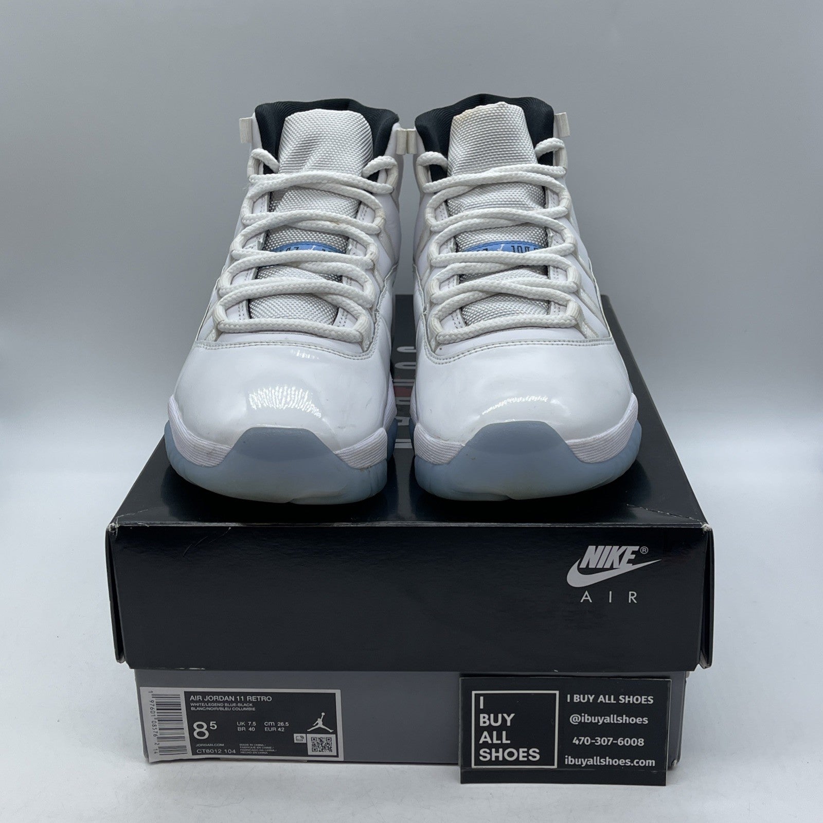 Size 8.5 - Air Jordan 11 Retro 2024 Legend Blue White Black Leather (CT8012-104)