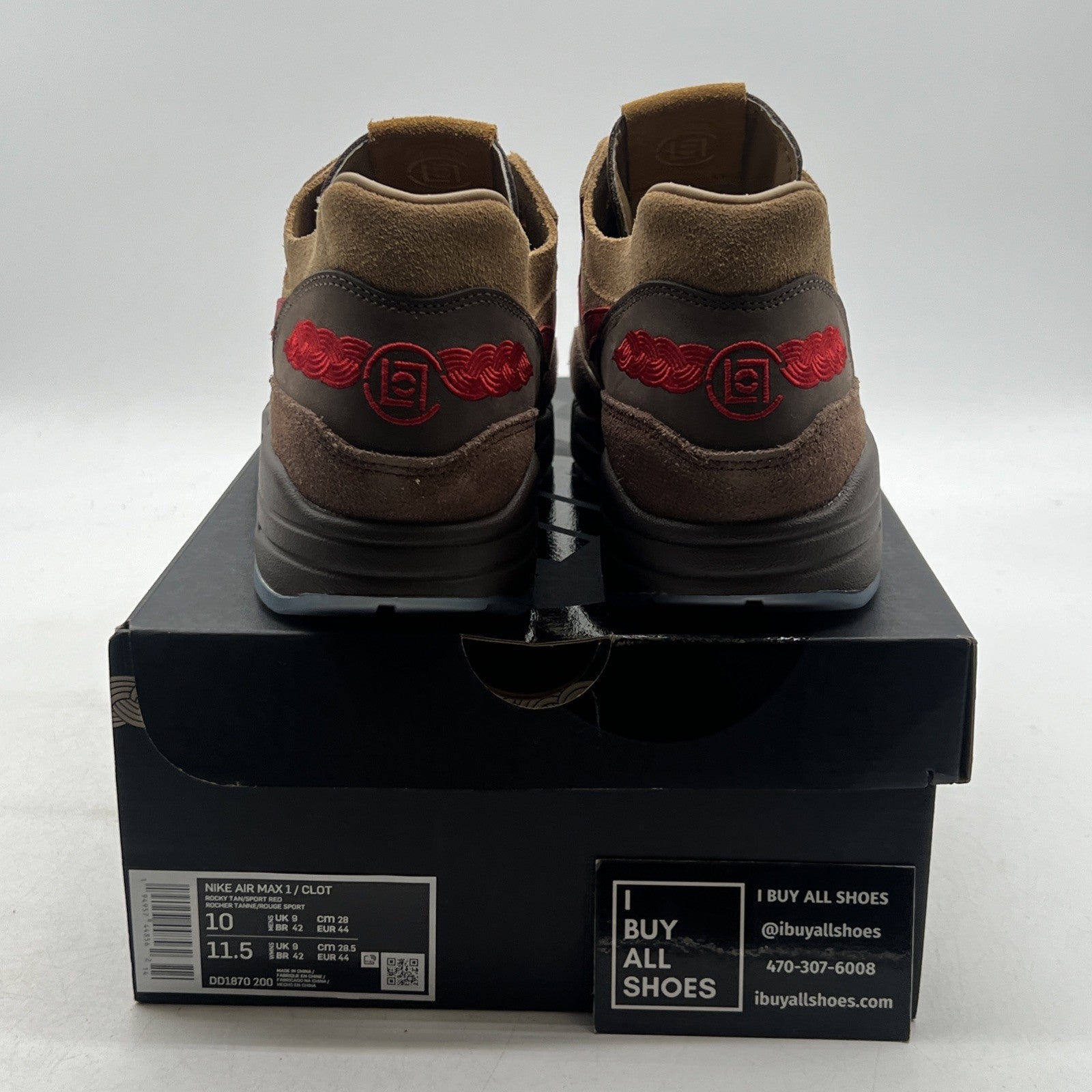 Size 10 - Nike CLOT x Air Max 1 Kiss Of Death CHA (DD1870-200)
