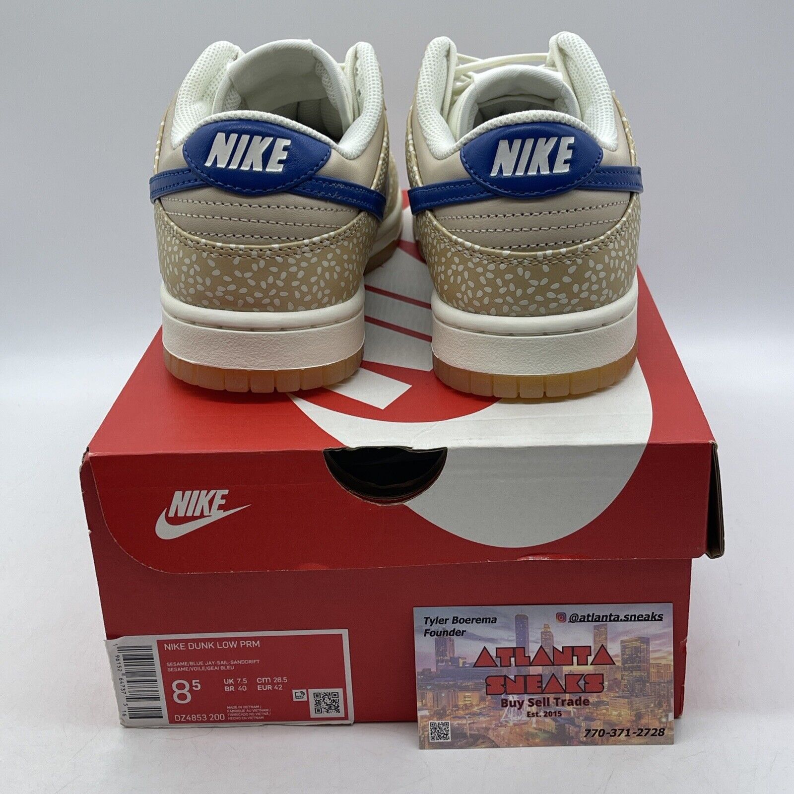 Size 8.5 - Nike Dunk Low Premium Montreal Bagel Sesame Leather (DZ4853-200)