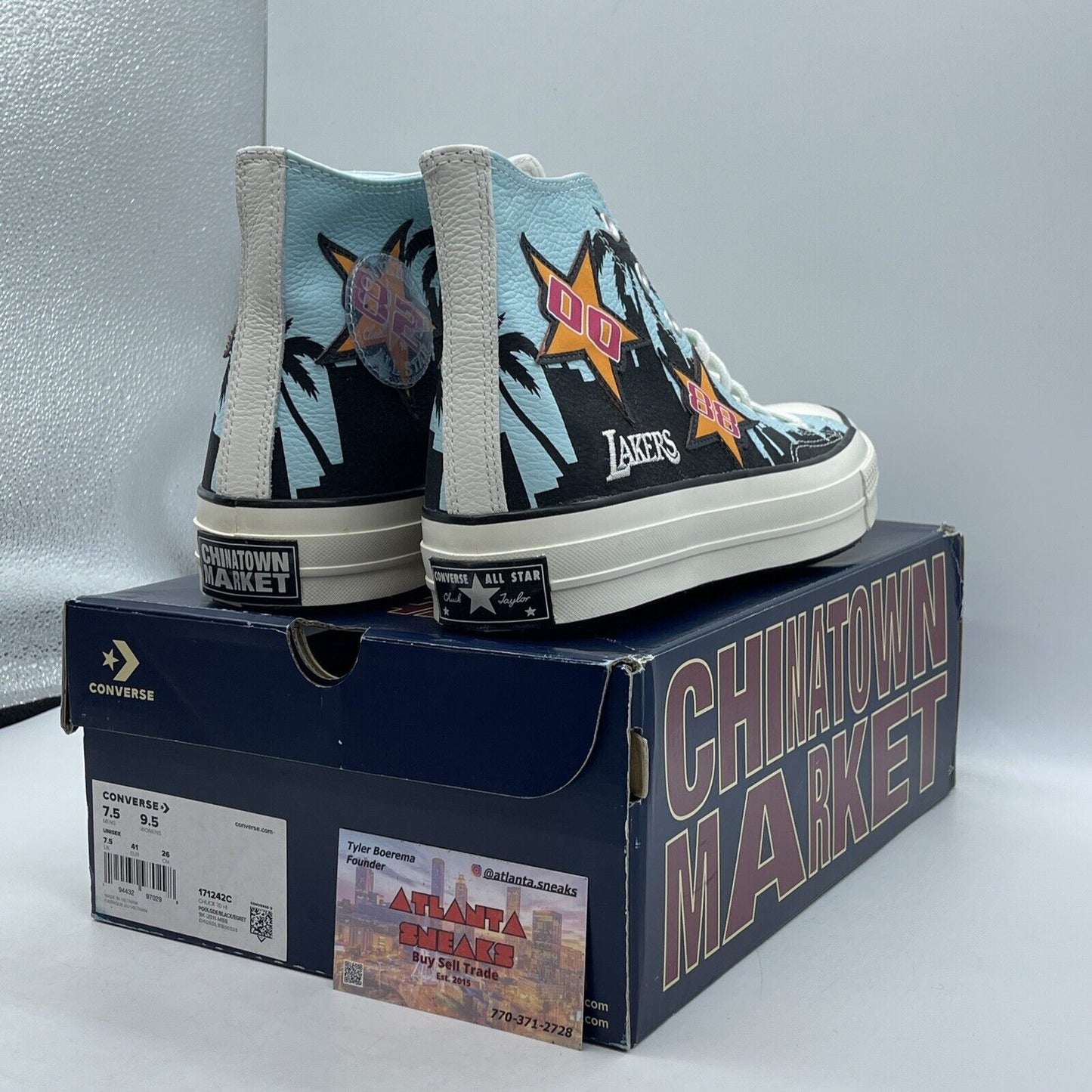 Size 7.5 - Converse Chinatown Market x Chuck 70 High Lakers Championship Jacket