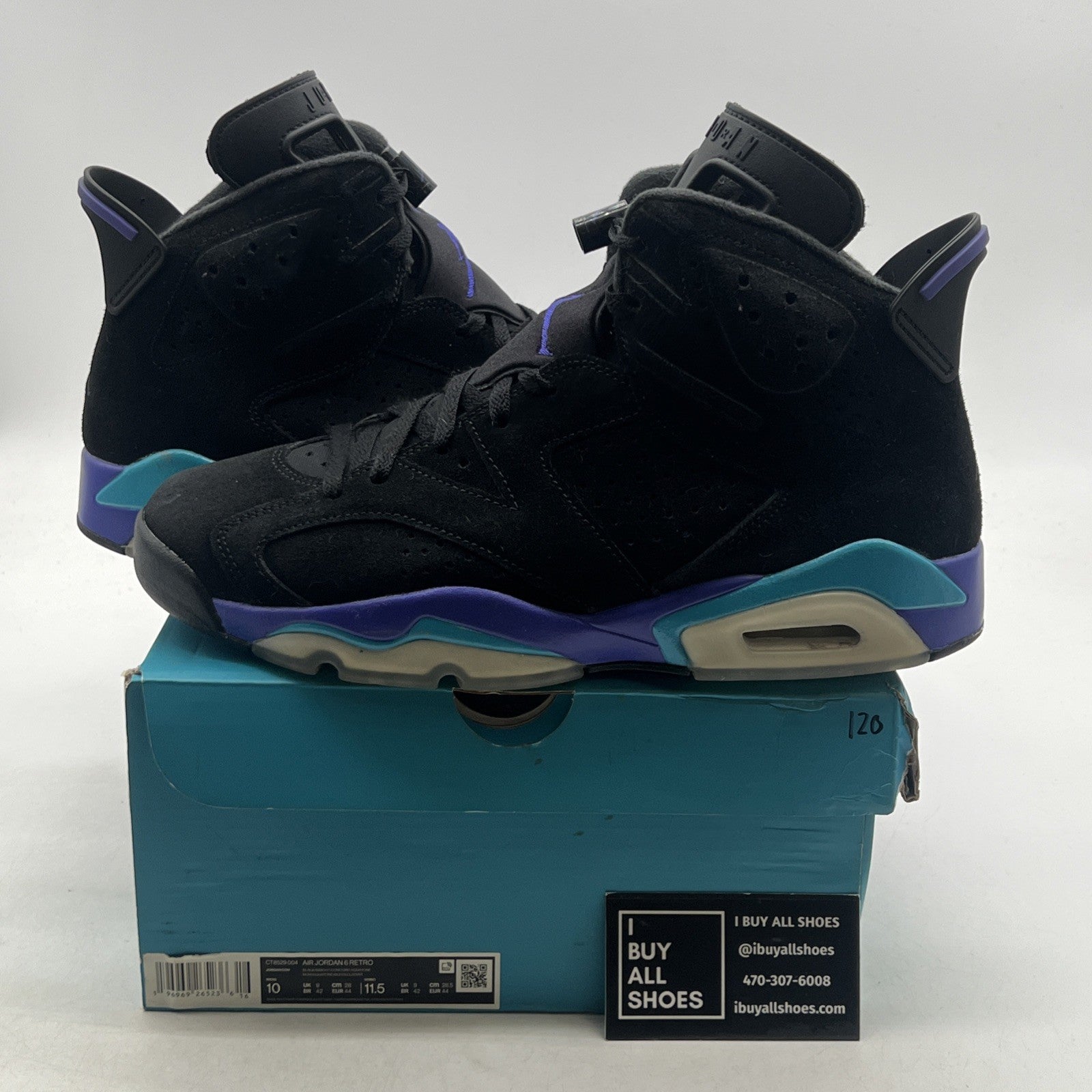 Size 10 - Air Jordan 6 Retro Aqua (CT8529-004)