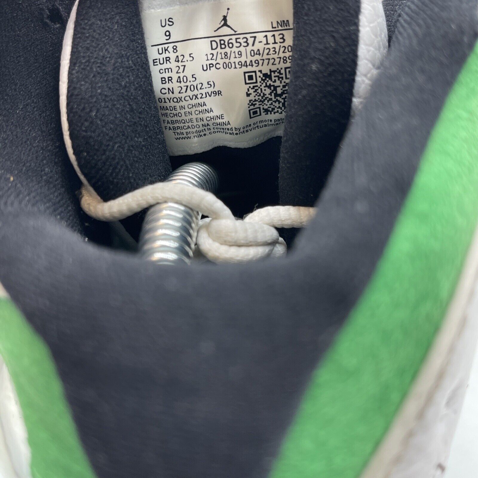 Size 9 - Jordan 13 Retro Lucky Green Black White Suede Leather (DB6537-113)