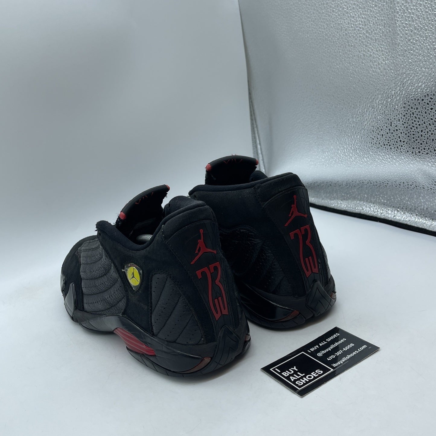 Size 10.5 - Air Jordan 14 Retro 2018 Last Shot Black Red Suede (487471-003)