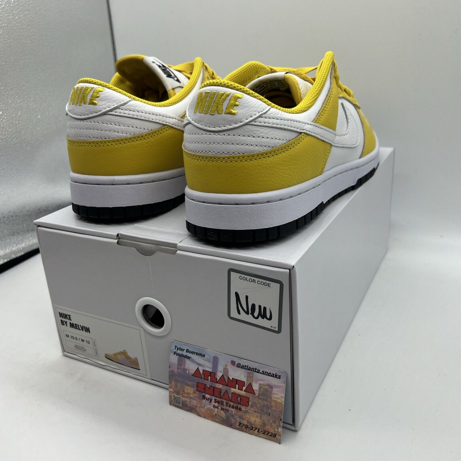 Size 10.5 - Nike Dunk Low Nike By You NikeiD Yellow / White / Black