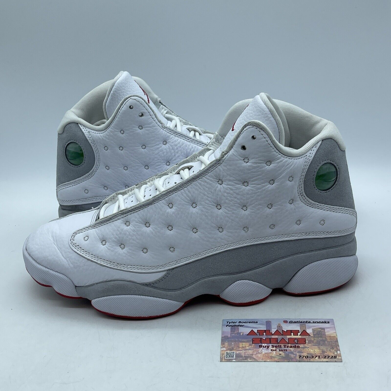 Size 10.5 - Air Jordan 13 Retro White Wolf Grey Suede Leather (414571-160)