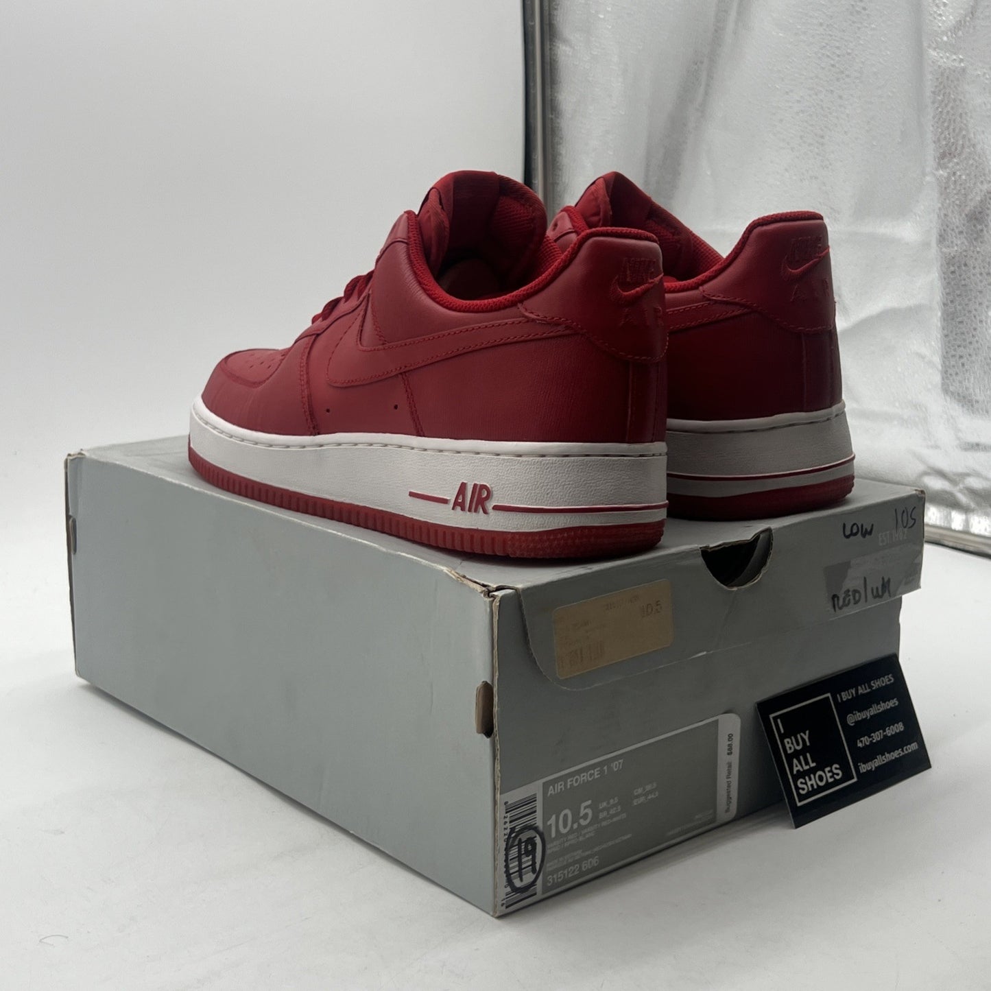 Size 10.5 - Nike Air Force 1 '07 Varsity Red (315122-606)