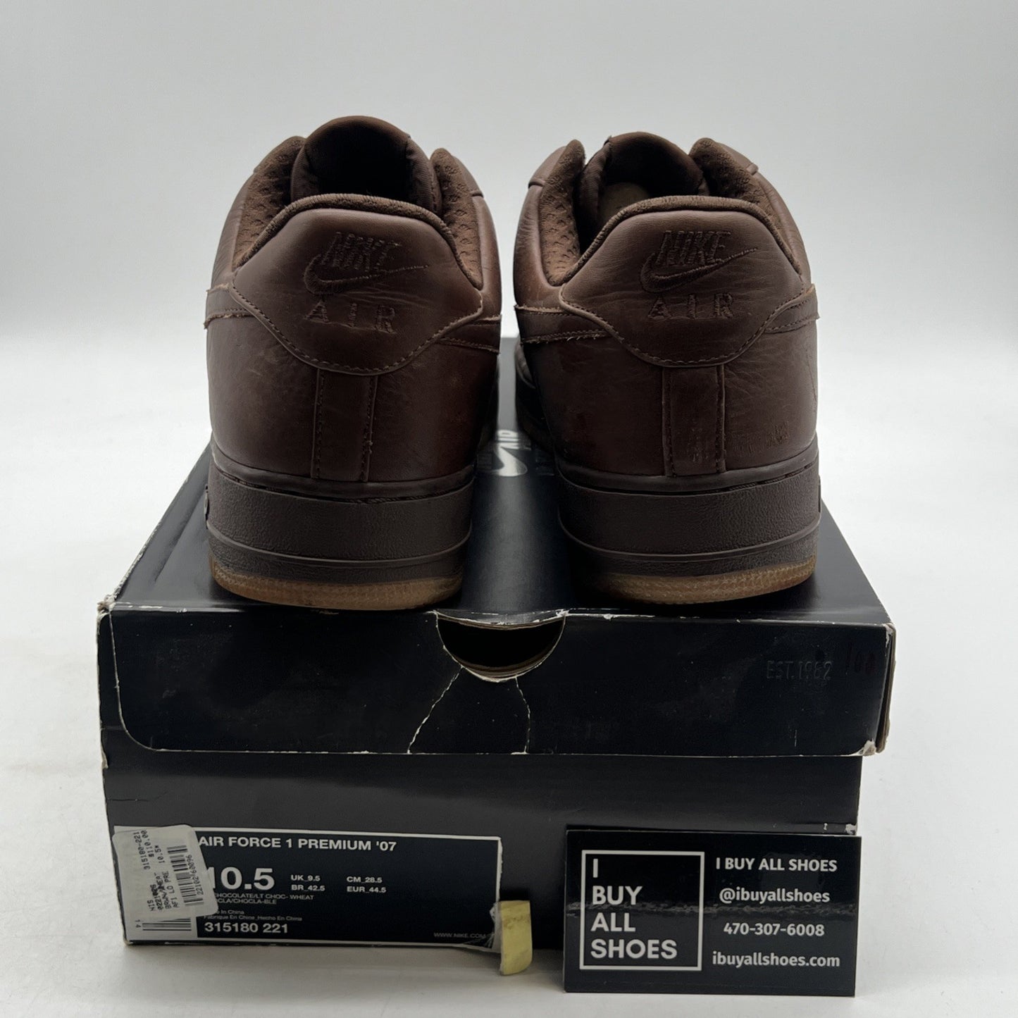 Size 10.5 - Nike Air Force 1 Premium 07 Brown (315180-221)