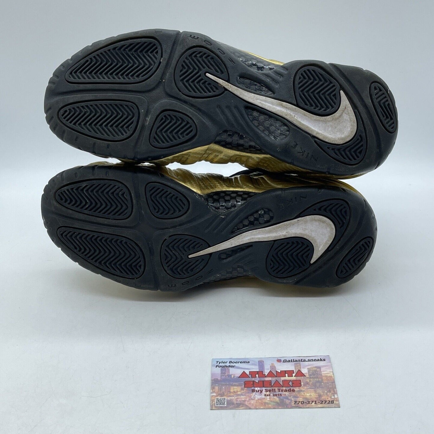 Size 8.5 - Nike Air Foamposite Pro Metallic Gold Black (624041-701)