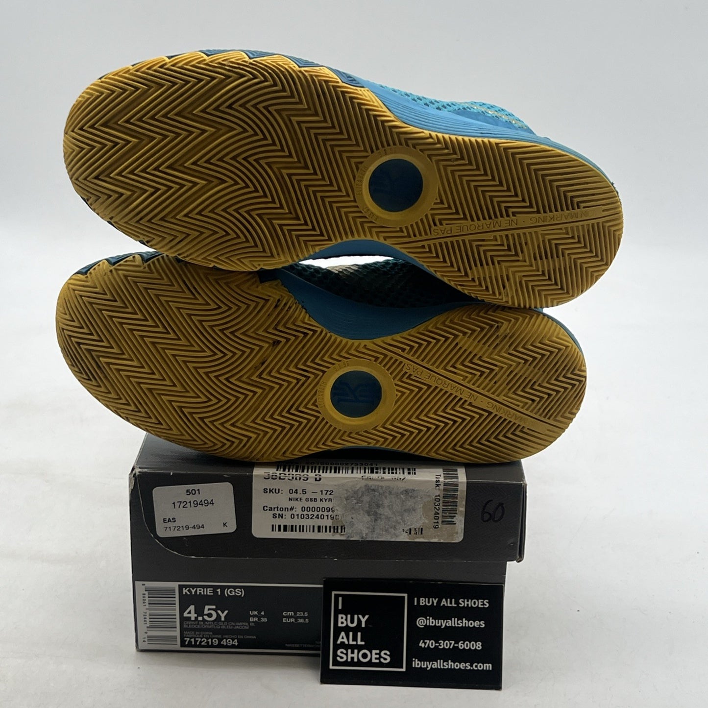 Size 4.5Y - Nike Kyrie 1 Cereal Basketball Sneakers (717219-494)