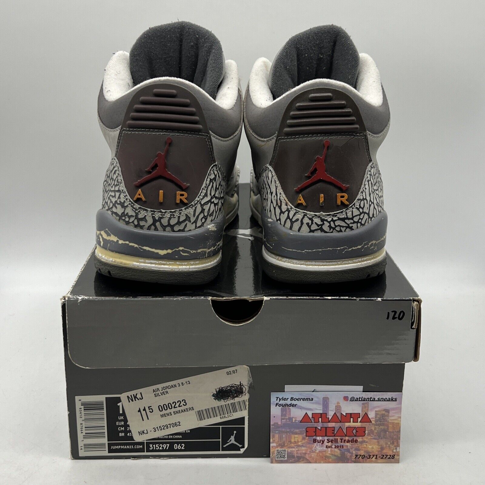 Size 11.5 - Air Jordan 3 Retro LS 2006 Cool Grey White Suede (315297-062)