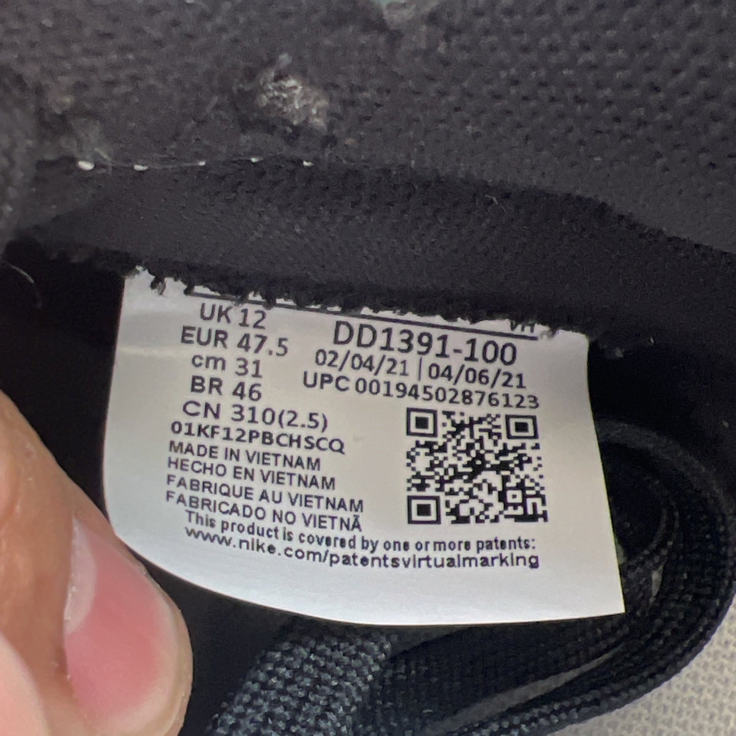 Size 13 - Nike Dunk Low Black White (DD1391-100)