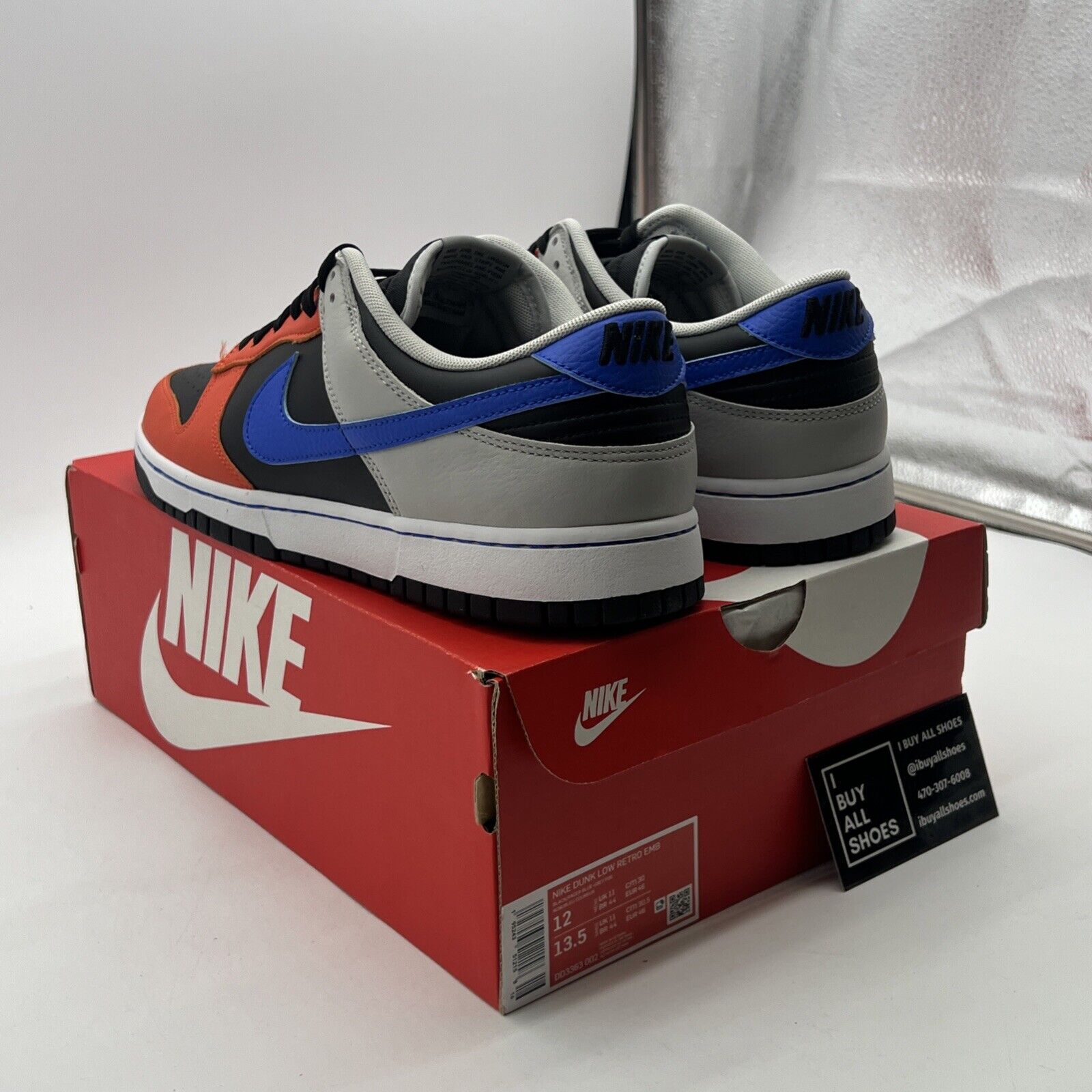 Size 12 - Nike NBA x Dunk EMB Low 75th Anniversary - Knicks (DD3363-002)