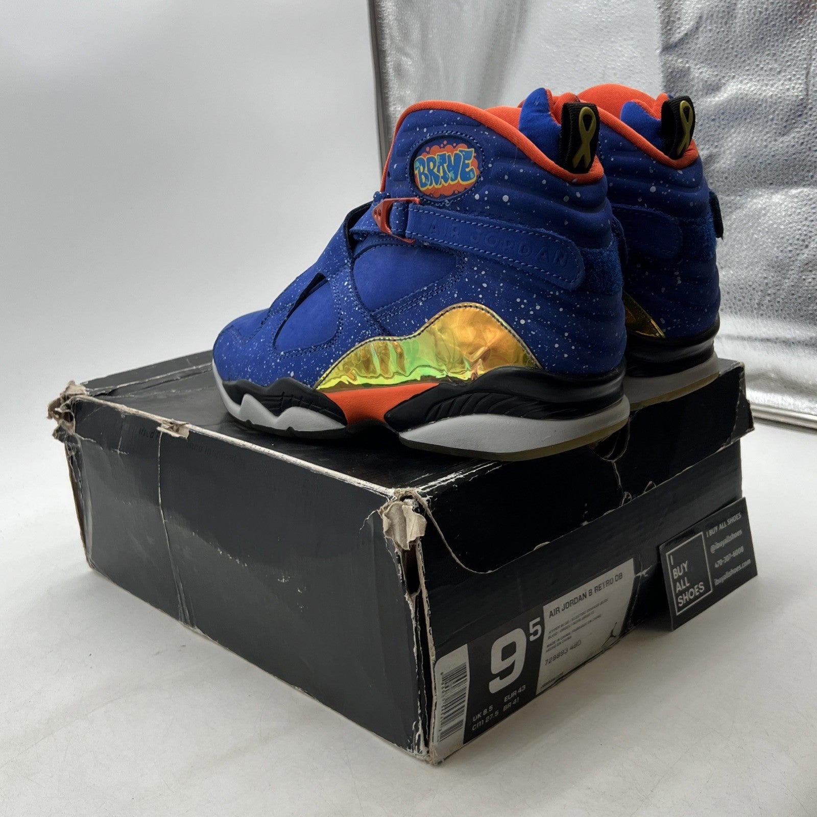 Size 9.5 - Air Jordan 8 Retro DB Doernbecher (729893-480)