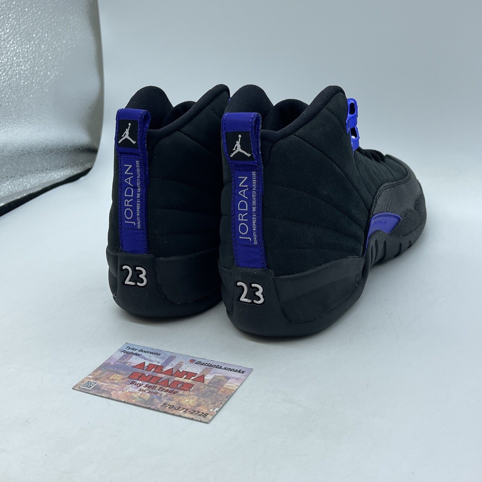 Size 7Y - Air Jordan 12 Retro Dark Concord Black Blue Suede Leather (DH0905-005)