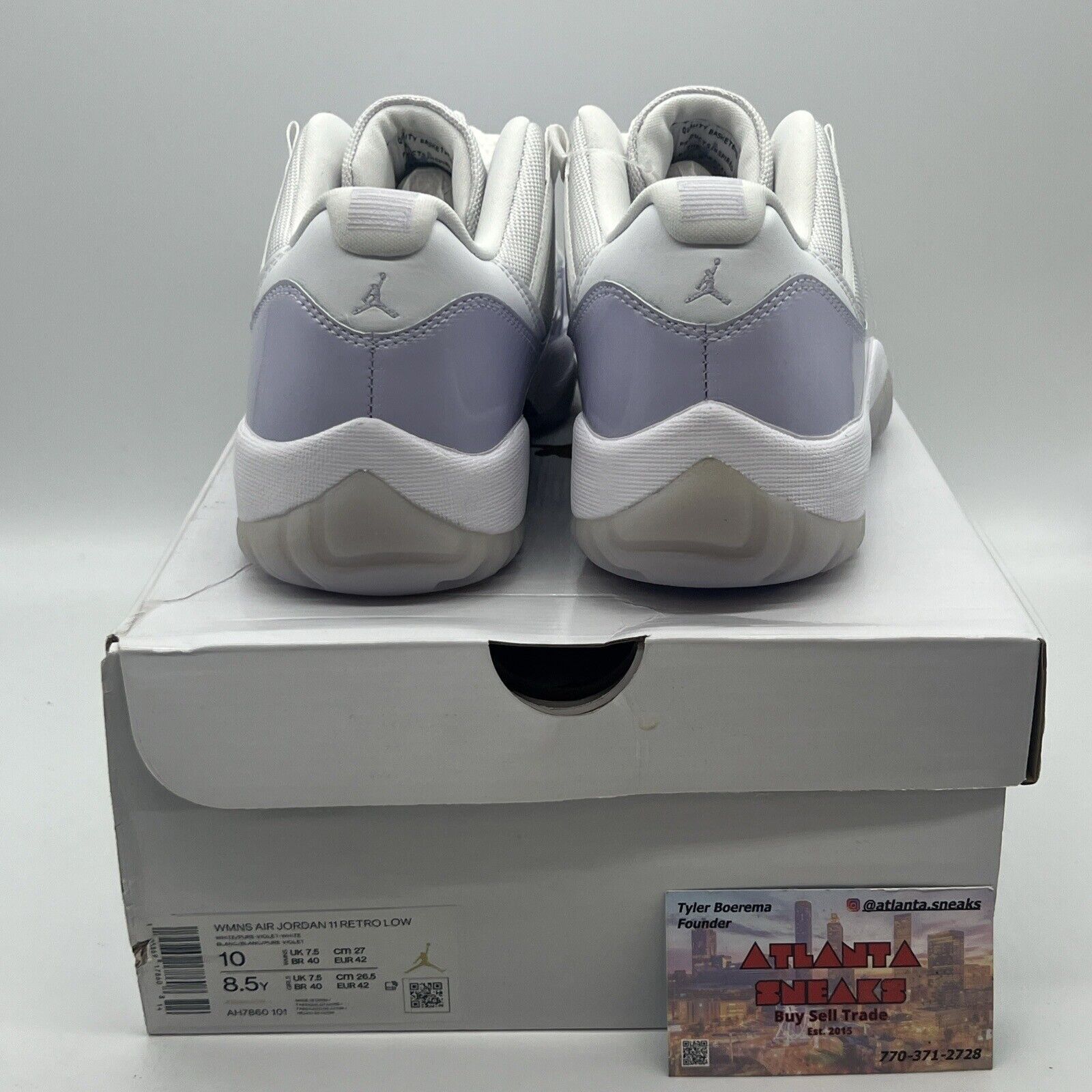 Size 10 - Jordan 11 Low Pure Violet 2022 - AH7860-101 Brand New White Og All