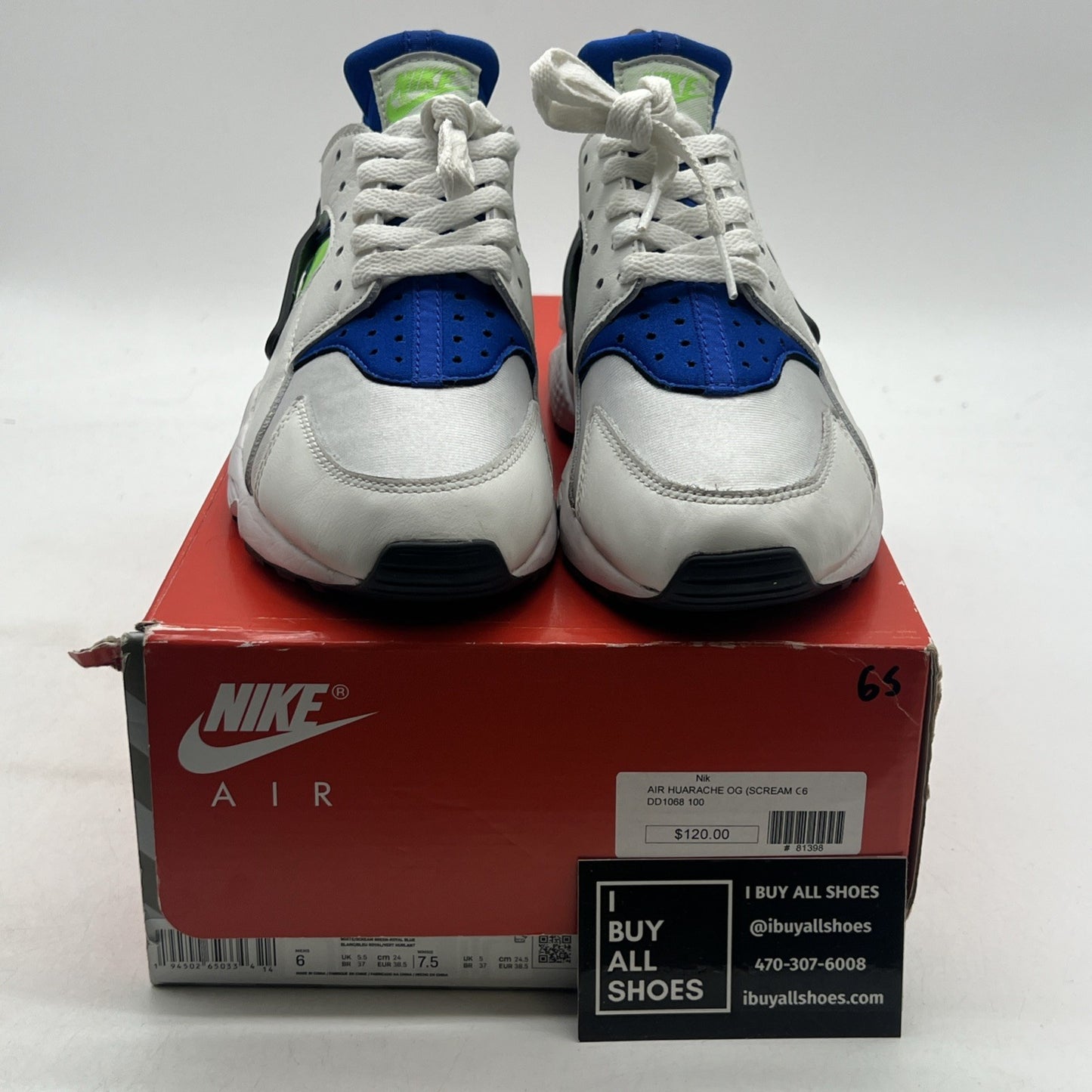 Size 6 - Nike Air Huarache 2021 Scream Green (DD1068-100)