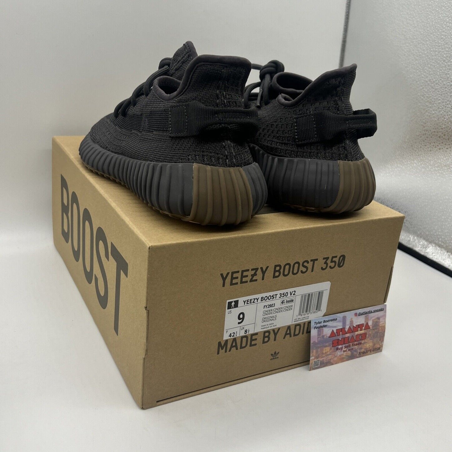 Size 9 - adidas Yeezy Boost 350 V2 Low Cinder Non-Reflective Brand New Og All DS