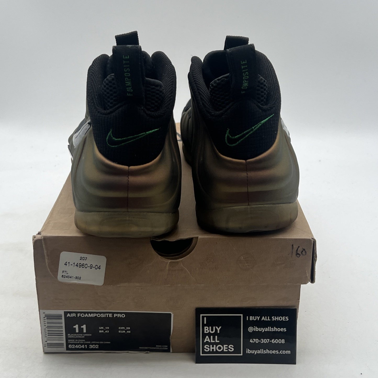 Size 11 - Nike Foamposite Pro Gym Green (624041-302)