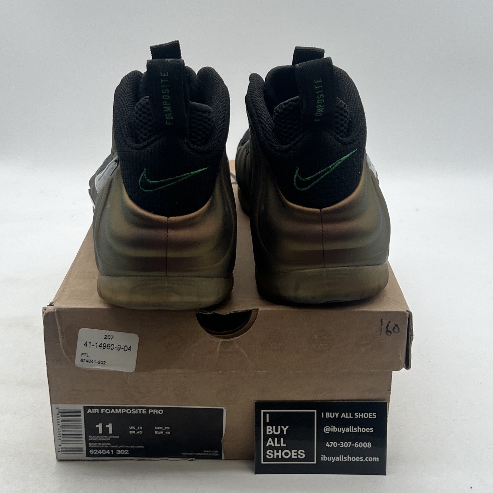Size 11 - Nike Foamposite Pro Gym Green (624041-302)