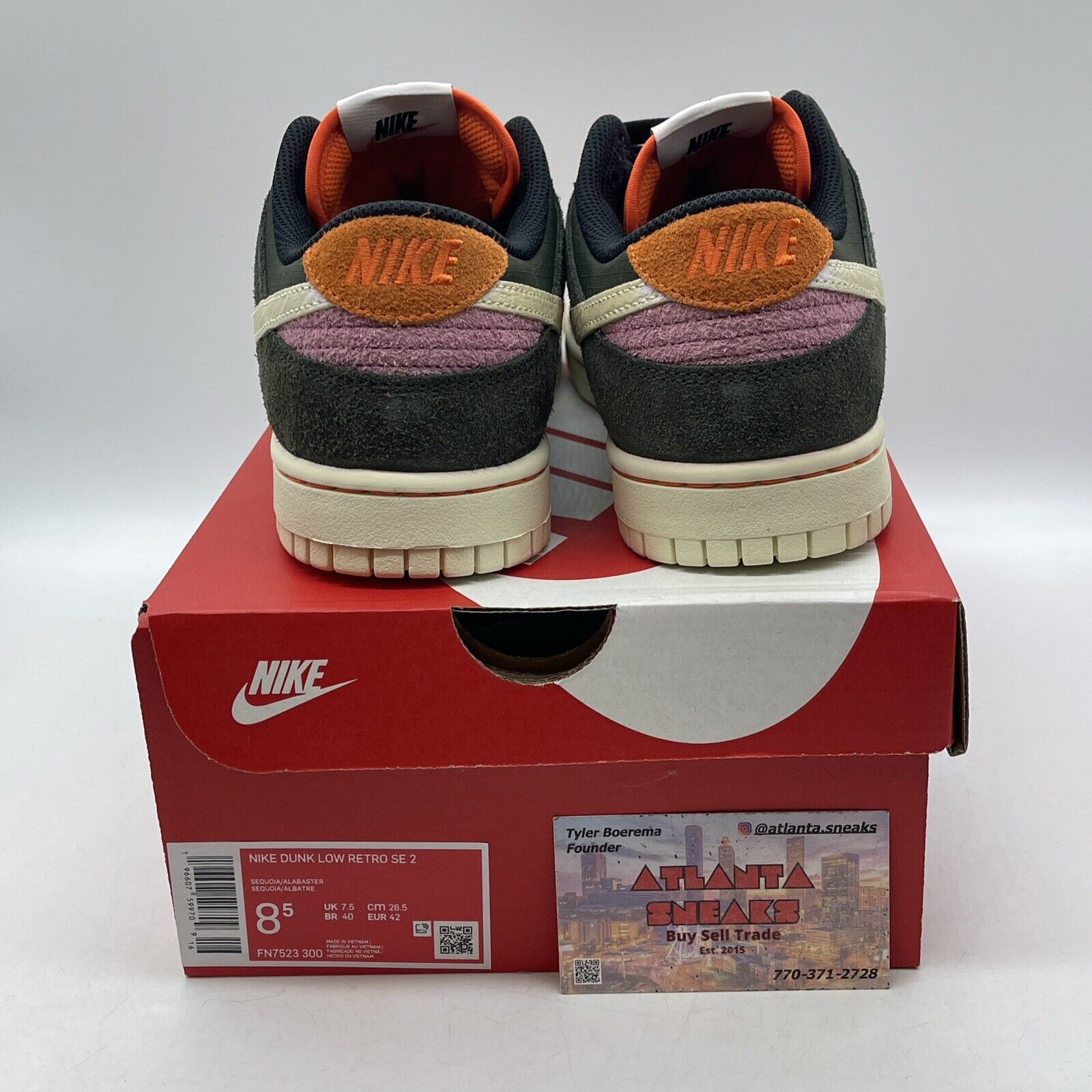 Size 8.5 - Nike Dunk SE Low Gone Fishing - Rainbow Trout Suede (FN7523-300)