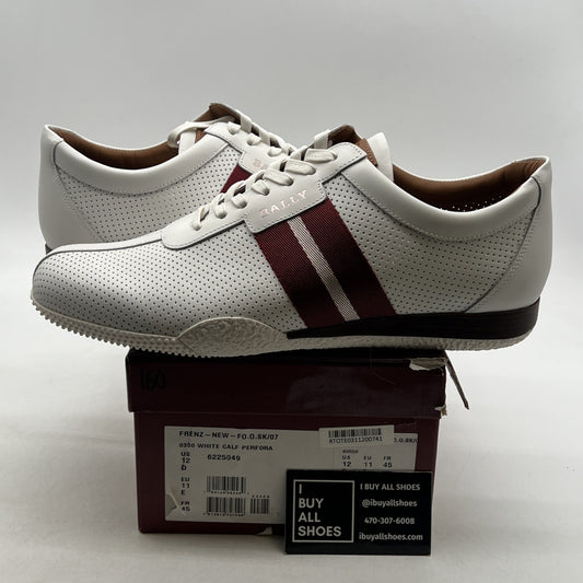 Size 12 - Bally Frenz Men's (6230488) White Leather Sneakers