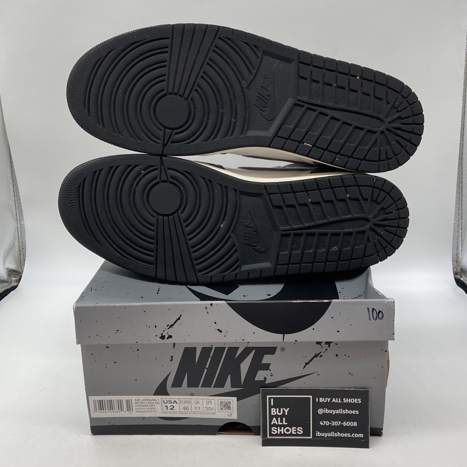 Size 12 - Air Jordan 1 Retro OG High Washed Black Grey Suede (DZ5485-051)