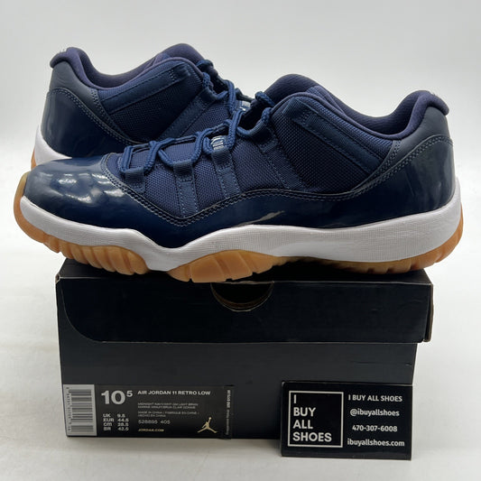 Size 10.5 - Air Jordan 11 Retro Low Navy Gum (528895-405)