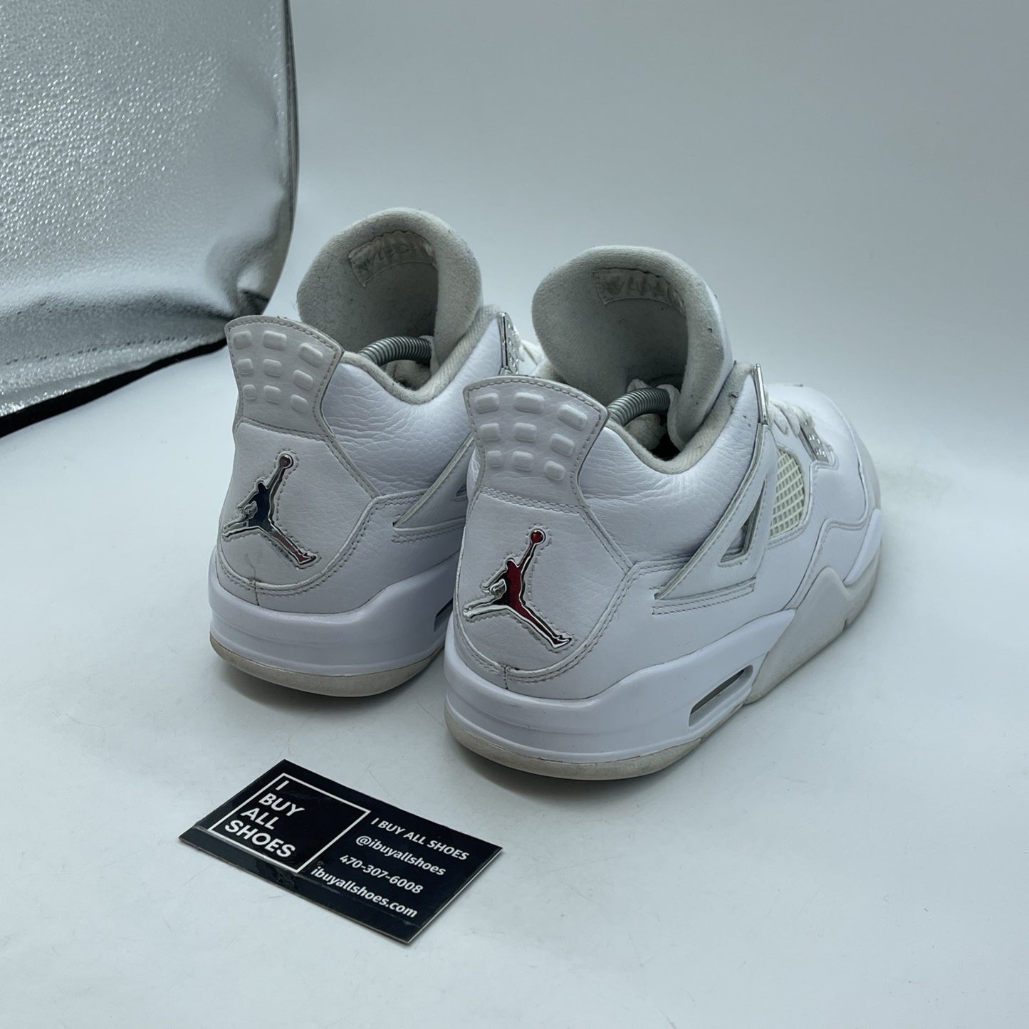 Size 9 - Air Jordan 4 Retro 25th Silver Anniversary White Leather (408202-101)