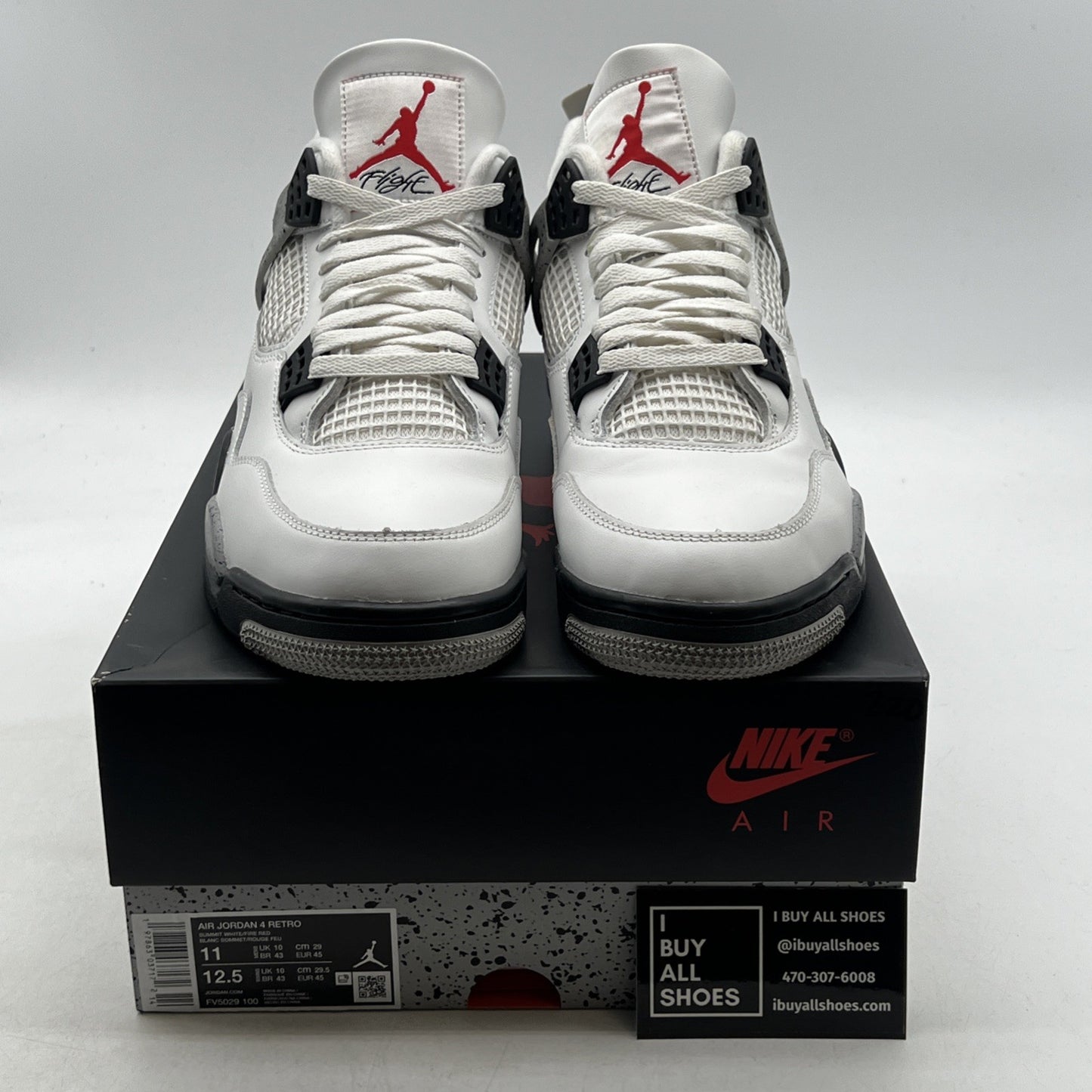 Size 11 - Air Jordan 4 Retro OG Mid White Cement (FV5029-100)