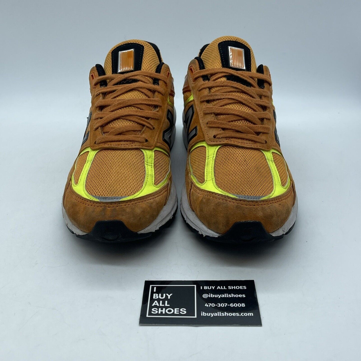 Size 10.5 - New Balance 990v5 Made in USA Orange Suede Leather (M990OH5)