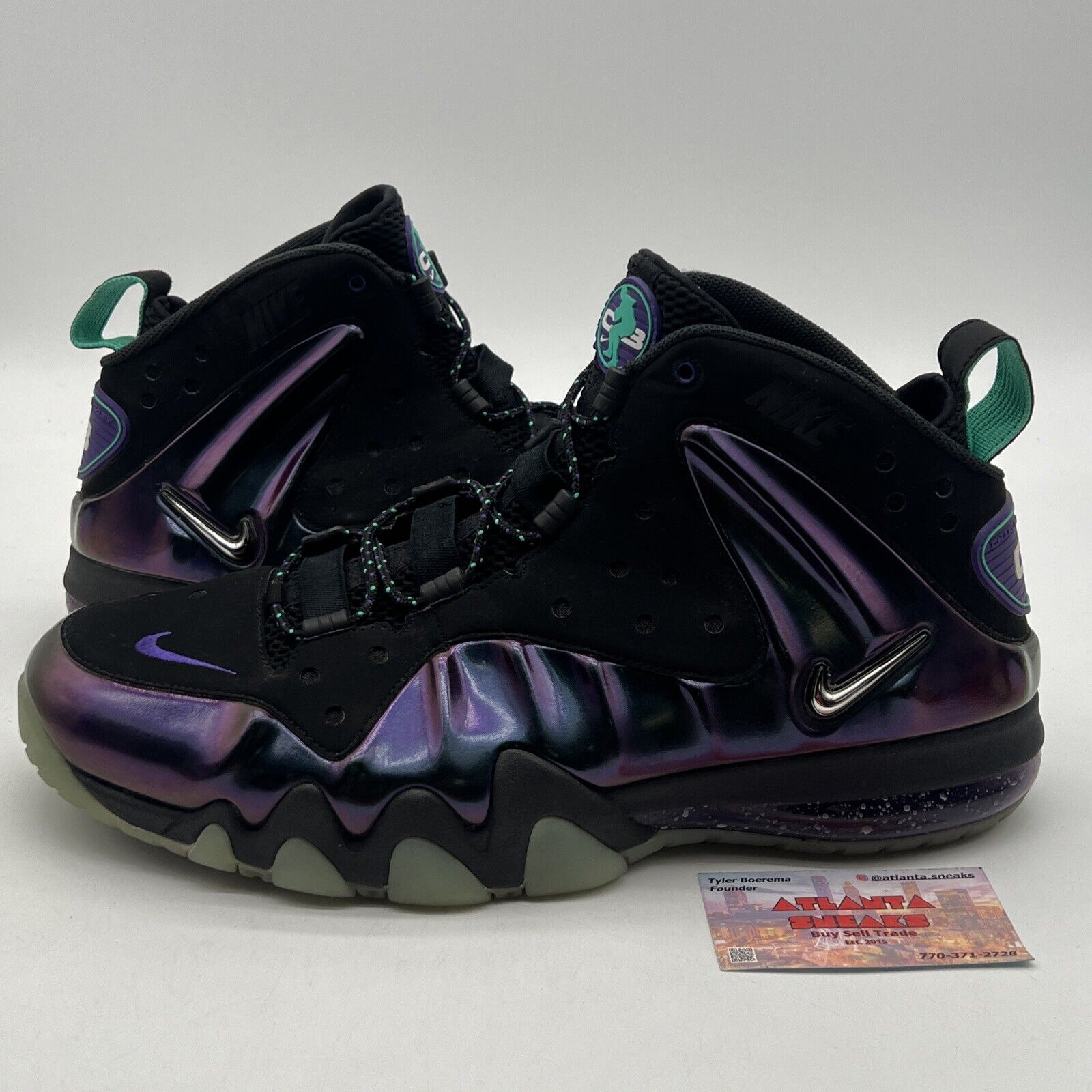 Size 13 - Nike Barkley Posite Max Eggplant Purple Suede Black (555097-003)