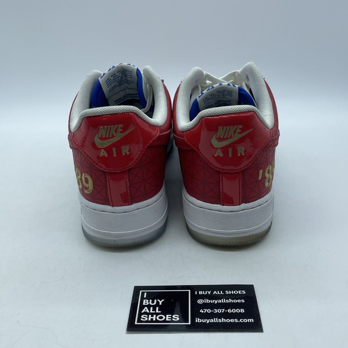 Size 9.5 - Nike Air Force 1 Low 1989 NBA Finals Red Leather (CI9882-600)