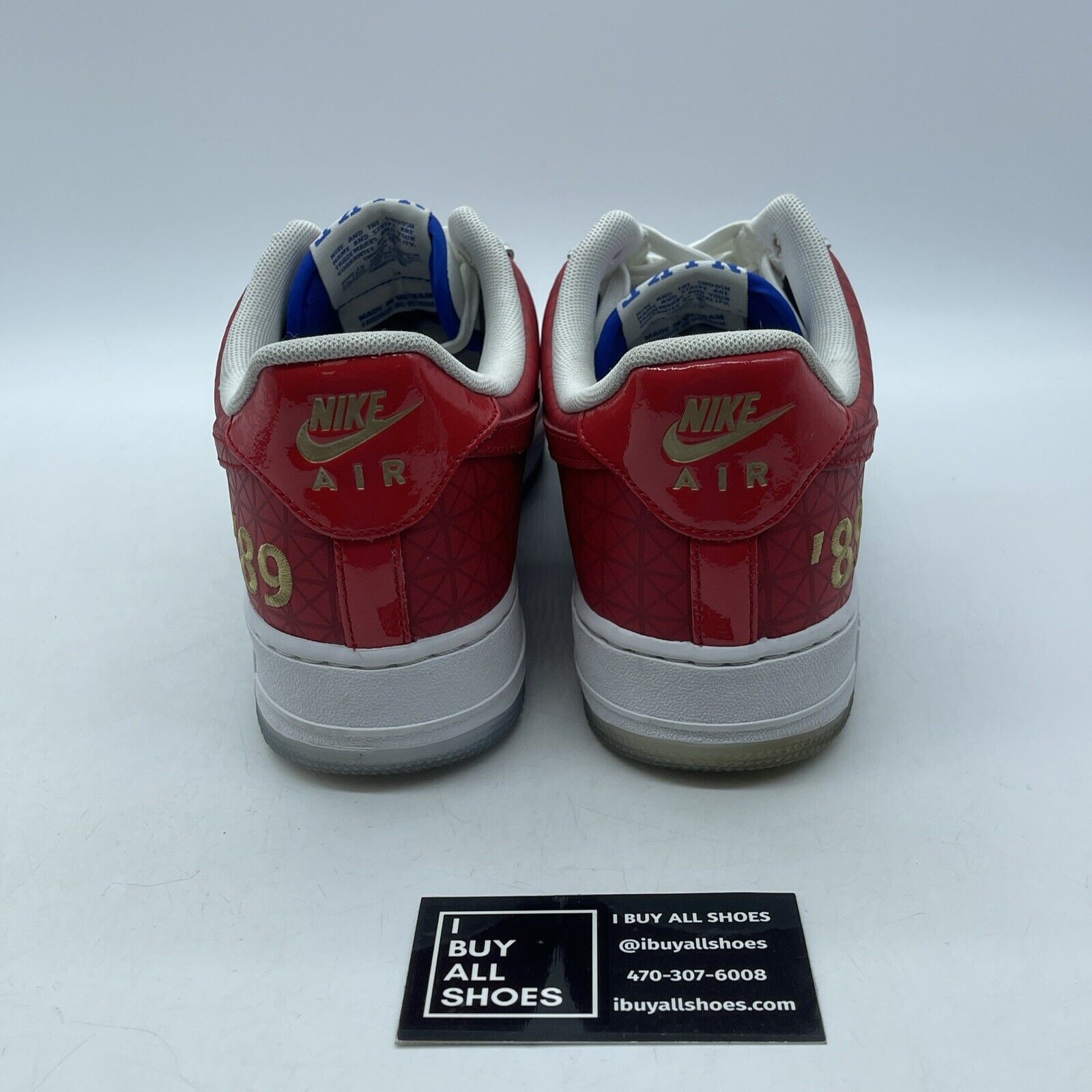 Size 9.5 - Nike Air Force 1 Low 1989 NBA Finals Red Leather (CI9882-600)