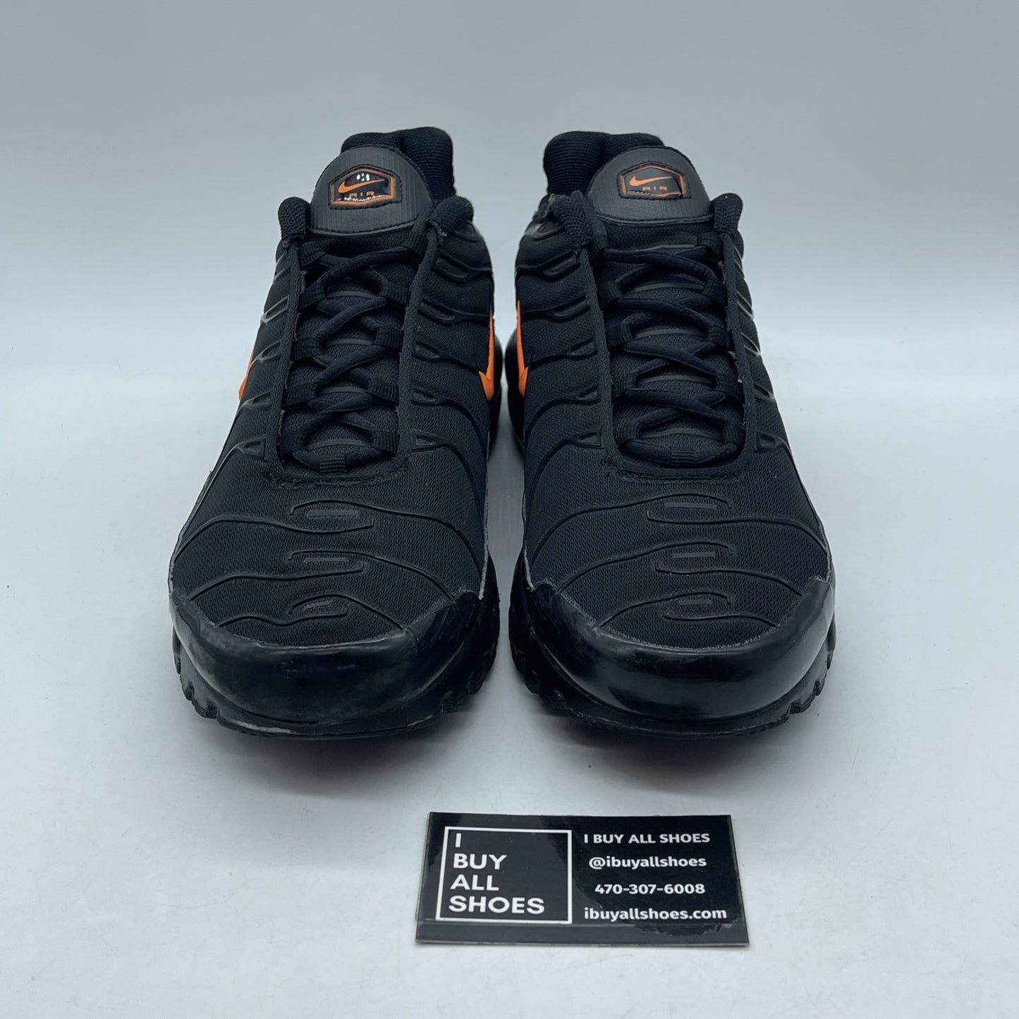 Size 12 - Nike Air Max Plus Black Orange Suede Leather (AO9564-001)
