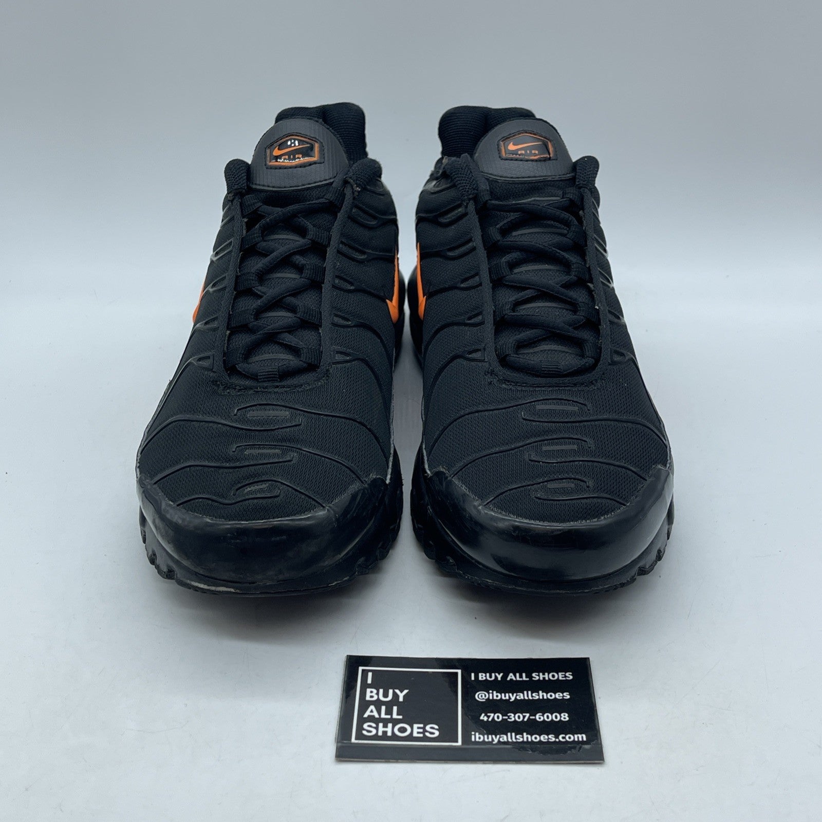 Size 12 - Nike Air Max Plus Black Orange Suede Leather (AO9564-001)