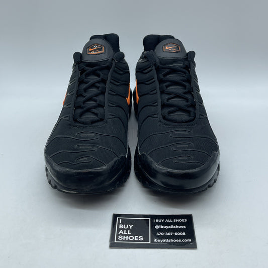 Size 12 - Nike Air Max Plus Black Orange Suede Leather (AO9564-001)