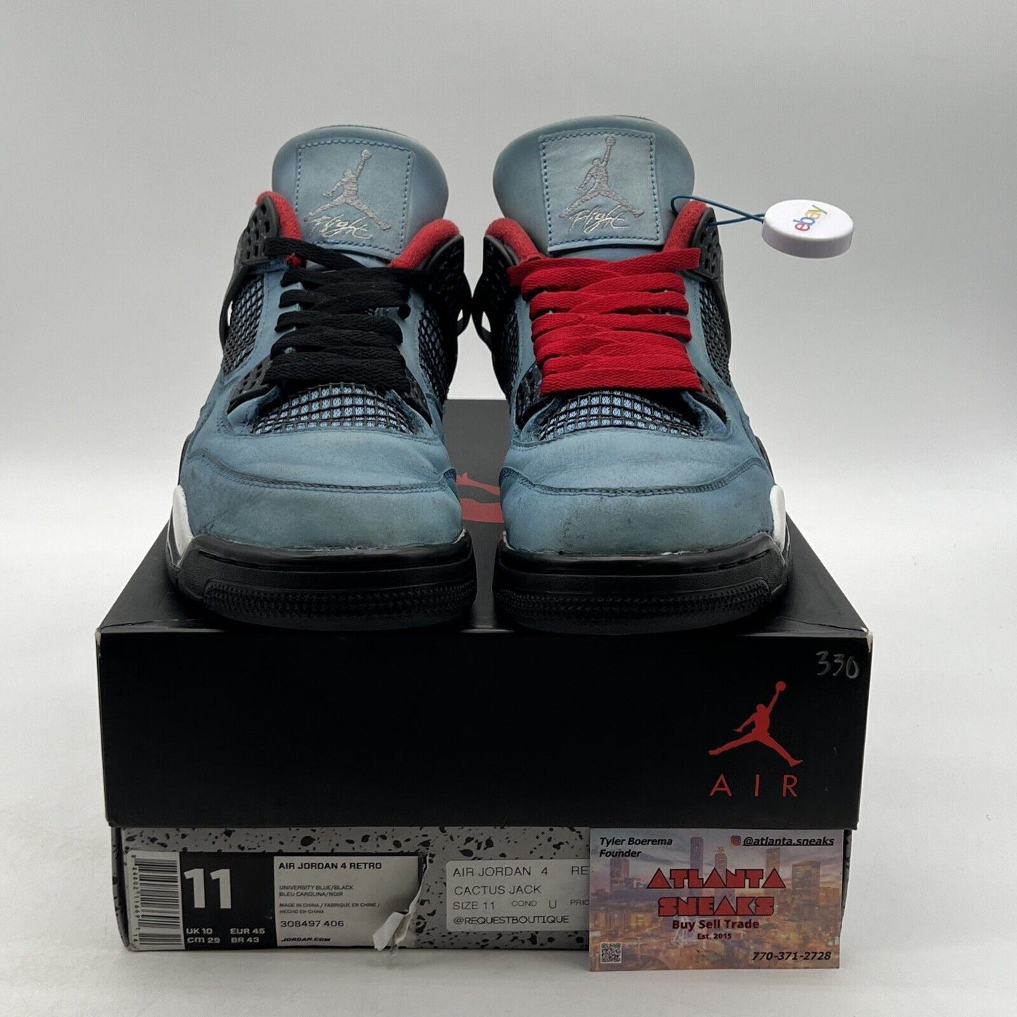 Size 11 - Jordan 4 Retro x Travis Scott Mid Cactus Jack (308497-406)