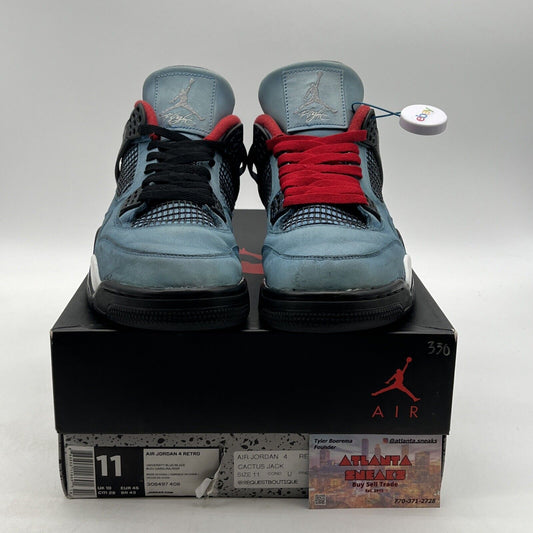 Size 11 - Jordan 4 Retro x Travis Scott Mid Cactus Jack (308497-406)