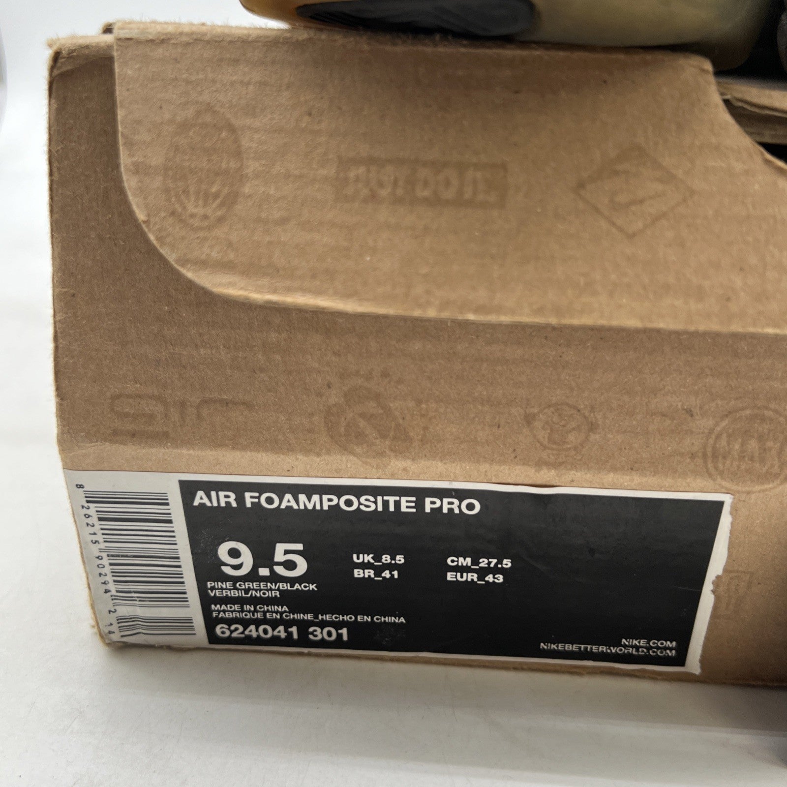 Size 9.5 - Nike Air Foamposite Pro Pine Green (624041-301)