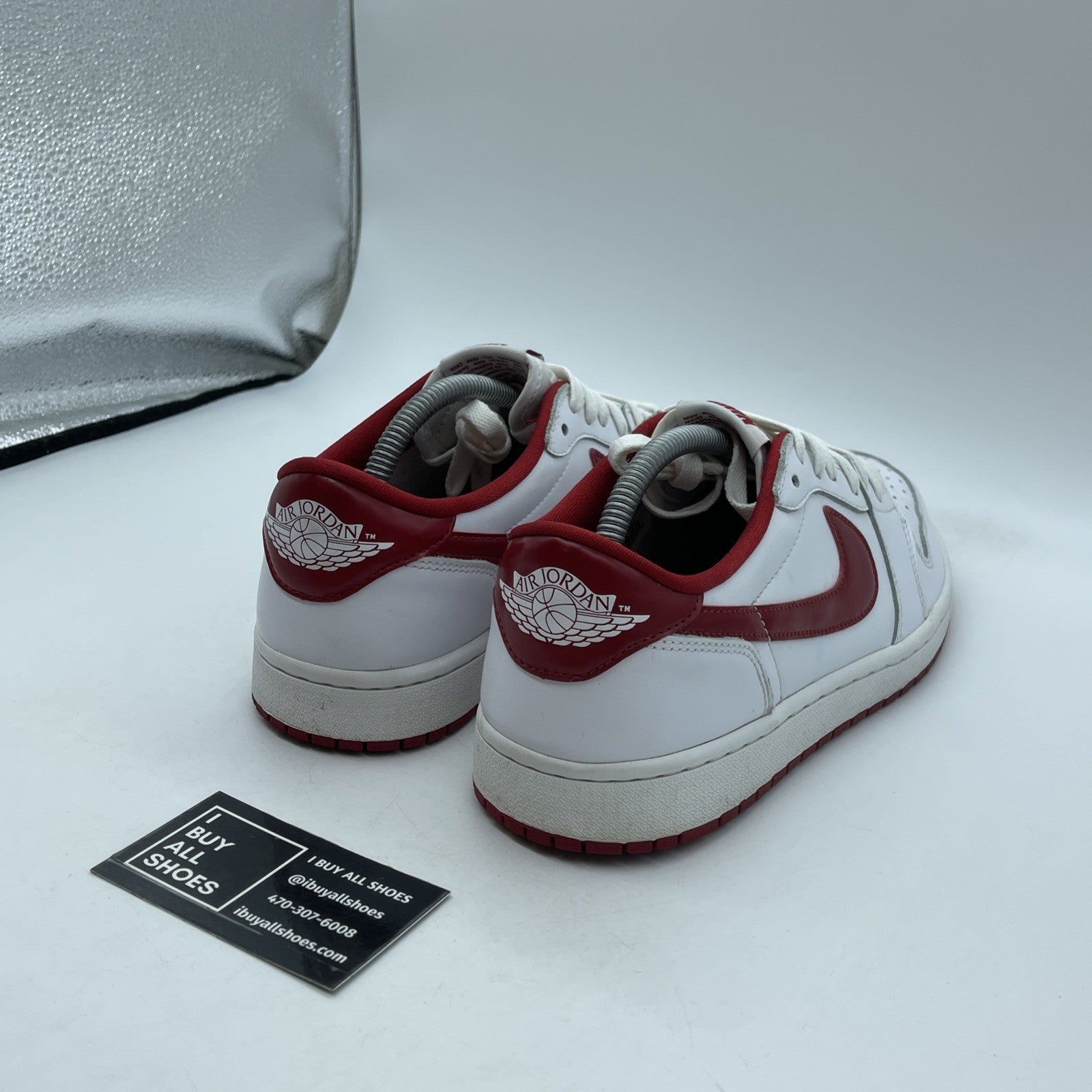 Size 9.5 - Air Jordan 1 Retro OG Low Varsity Red White Leather (705329-101)