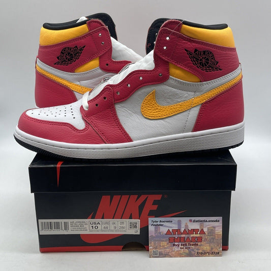 Size 10 - Jordan 1 Retro High OG Light Fusion Red White Yellow (555088-603)