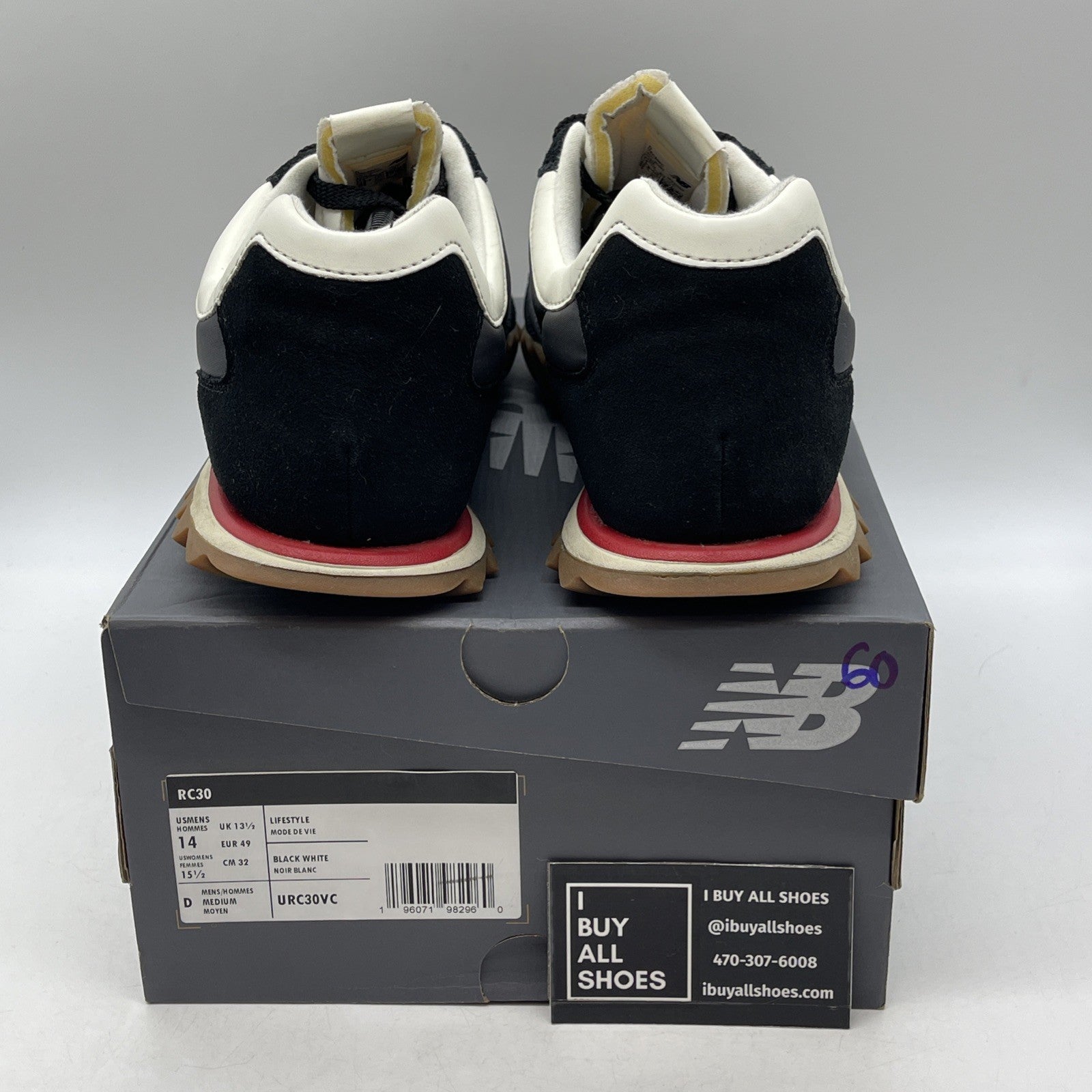 Size 14 - New Balance RC30 Black Sea Salt (URC30VC)