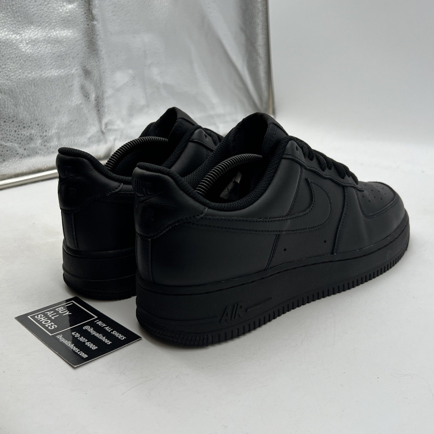 Size 9.5 - Nike Air Force 1 '07 Low Triple Black (CW2288-001)