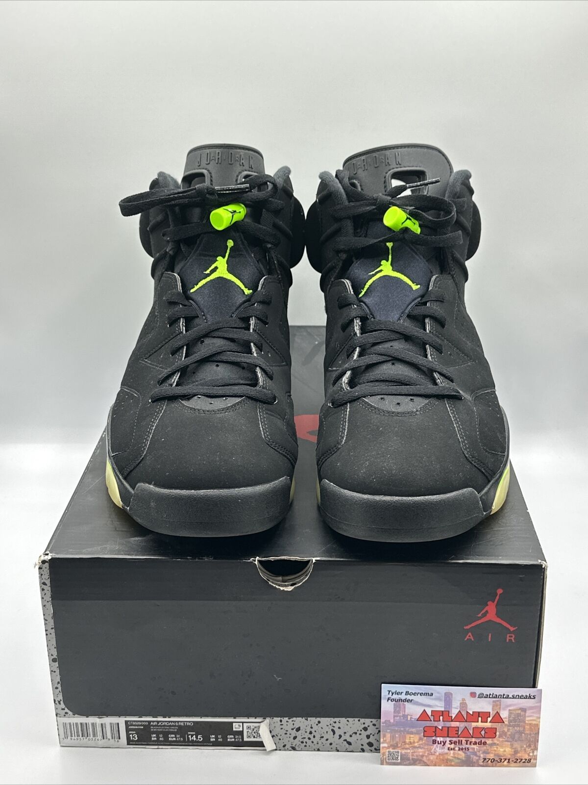 Size 13 - Jordan 6 Retro Electric Green 2021
