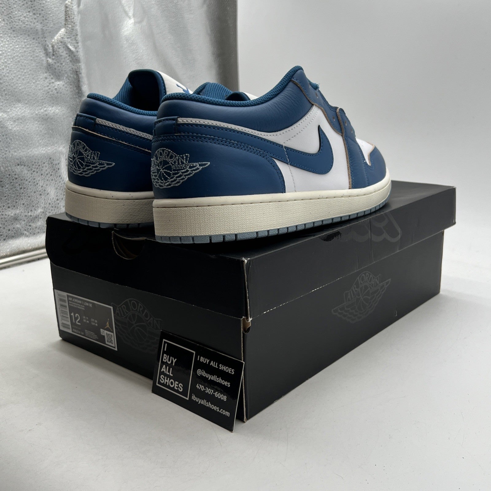 Size 12 - Air Jordan 1 SE Low Industrial Blue (FN5214-141)