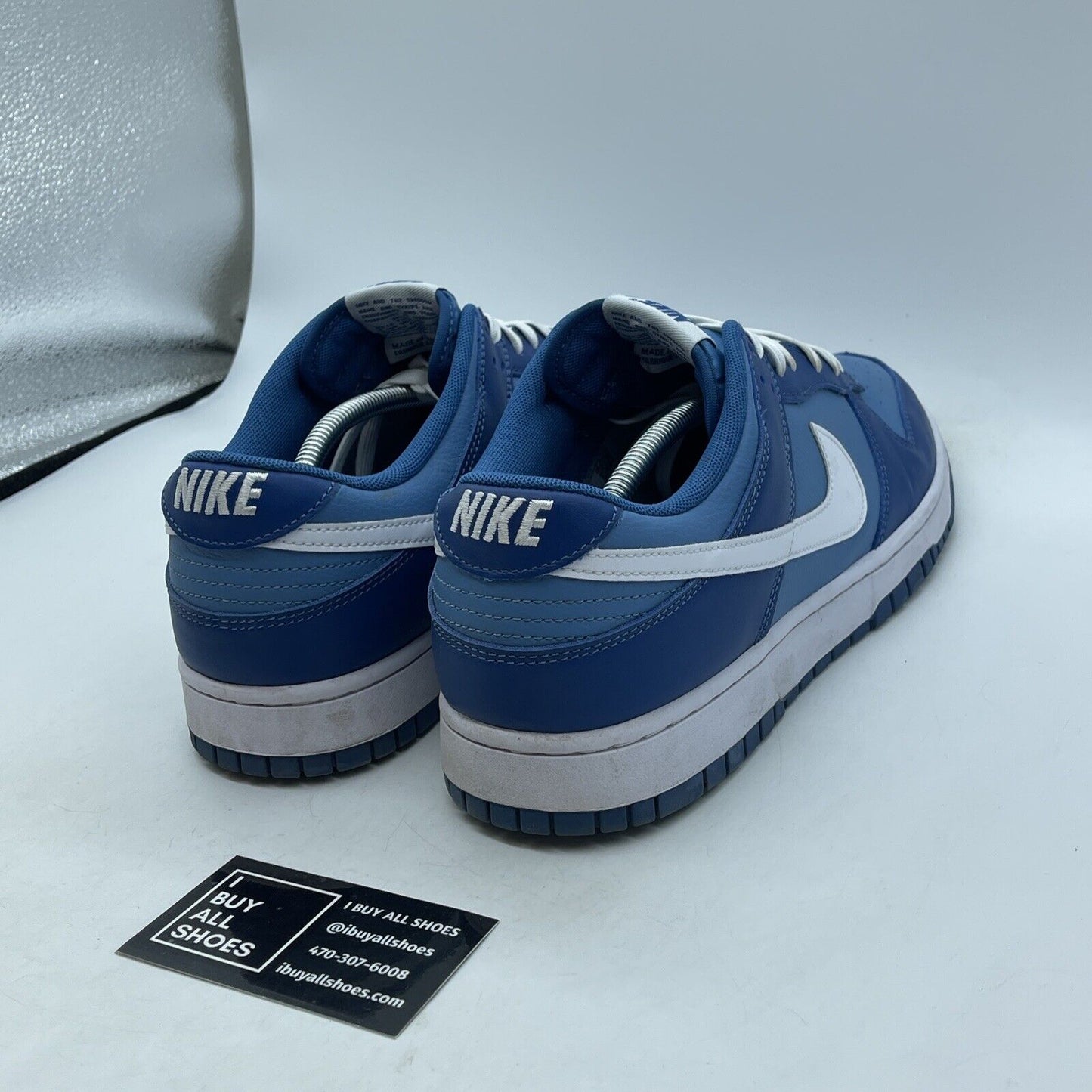 Size 12.5 - Nike Dunk Low Dark Marina Blue White Leather Suede (DJ6188-400)