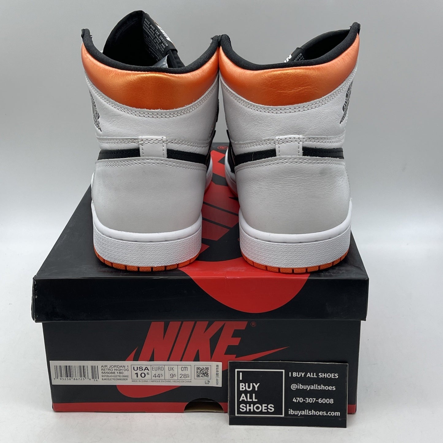 Size 10.5 - Air Jordan 1 Retro High Electro Orange (555088-180)